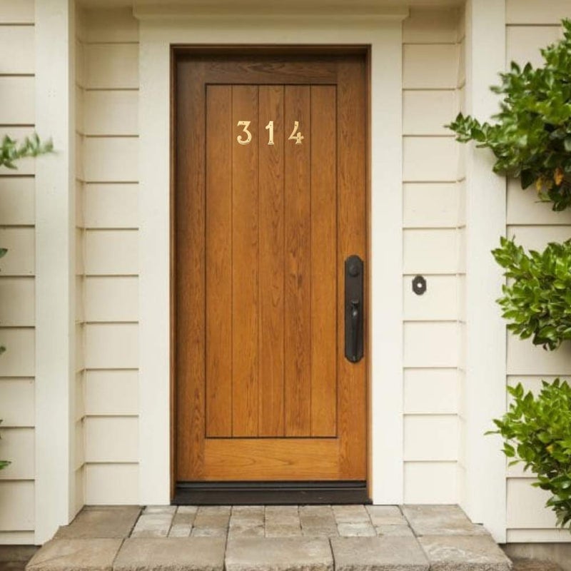 A10SHOP Motif 4-Inch Solid Brass Lacquered Polished Mailbox Numbers House Numbers For Outside House Numbers Address Sign For Door (Number 3) - Image 5